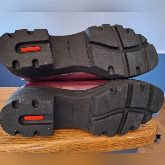 6.5 Rockport Lorraine ll Burgundy Hydro-shield Waterproof Rain Chelsea Boots - Picture 10 of 12